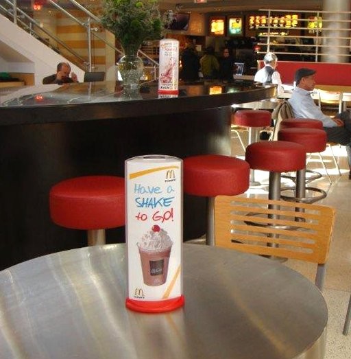 Podia display for major fast food chain