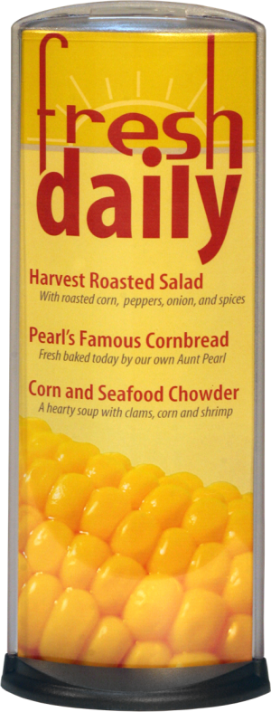 Podia Vertical Display - Fresh Daily- With Corn