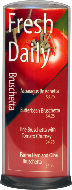 Podia Vertical Display - Fresh Daily- Bruschetta