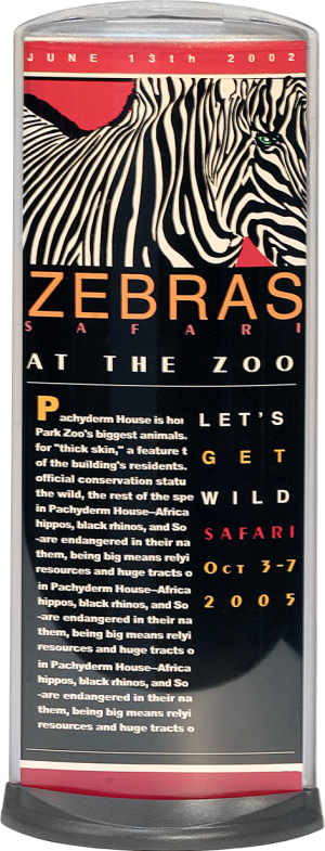 Podia Vertical Display - Zebras At The Zoo